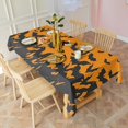 thumbnail image 2 of Orange Halloween Bats Rectangle Tablecloth 60"x120",Waterproof Polyester Rectangle Table Cloth, Wipeable Spillproof Polyester Tablecloth for Dining, Camping, Indoor and Outdoor, 2 of 6