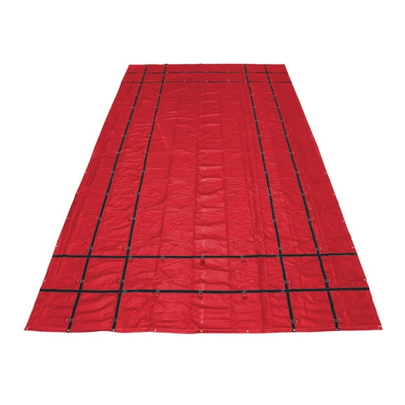 Heavy Duty Steel Tarp - 16' x 27' (4' Drop-4-Sided) - 18 oz. Red Tar