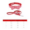 thumbnail image 4 of Classic Rayas Grids Perro Bow Pie ​​Colllar Correa Strap Hebilla Ajustable PU Suministros PET Suministros Cat Gatten Collor Collor Cuerda Jooan Modelo, 4 of 4