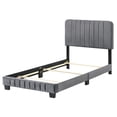 thumbnail image 5 of Glory Furniture Lodi Velvet Upholstered Twin Bed in Gray, 5 of 6