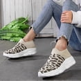 thumbnail image 6 of CAIXAI Wide Toe Box Sneakers Women Adjustable Upper Women's Fashion Sneakers Comfortable Slip-On Women's Walking Shoes Knit Upper Embroidery Mary Jane Flats Women Hands Free Sports Shoes, 6 of 8