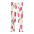 thumbnail image 2 of Girl's Legging Full-Length Colorful Print Tights For Dance Gym Everyday Wear Pink Raspberry Vector Illustration, 2 of 8