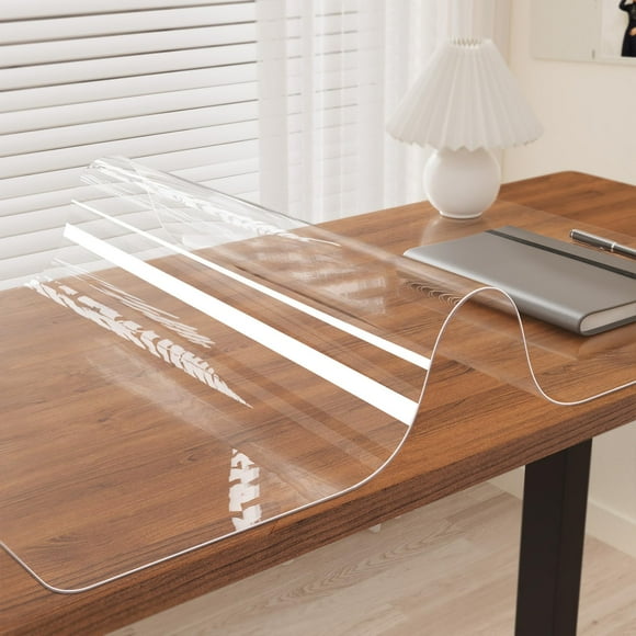Almohadilla de escritorio Oterri, 30 x 91 cm, PVC transparente e impermeable