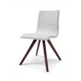 thumbnail image 1 of 21" X 21" X 33" White Faux Leather / Metal Dining Chair, 1 of 1