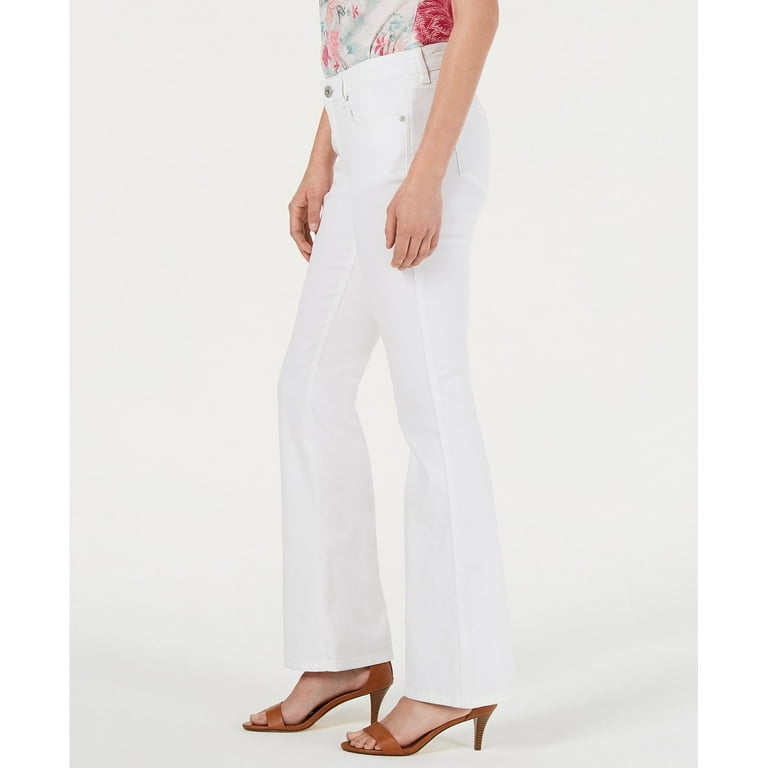 Style Co Women's Curvy-Fit Bootcut Jeans White Size 18