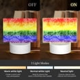 thumbnail image 3 of Cauagu Colorful Tie Dye for Rectangle Acrylic Night Light - Acrylic Modern Bedside Light with LED Light Lamp Base - Decorative Night Lamp for Restaurant Bar Cafe Shop, 3 of 9