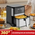 thumbnail image 2 of PRIJESSE 8QT Digital Air Fryer, 1500W Electric Air Fryer Toaster Oven Oil Free Multifunction Air Fry with 60 Minute Timer for Baking and 10 Preset Programs, Stainless Steel Accents, 2 of 7