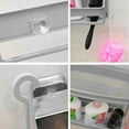 thumbnail image 4 of Bathroom Hanging Shower Caddy with 2 Layers Shower Organizer Holder Bathroom Hanging Storage Rack Over Shower Head for Shampoo Soap Houseware Supplies (Silver), 4 of 10