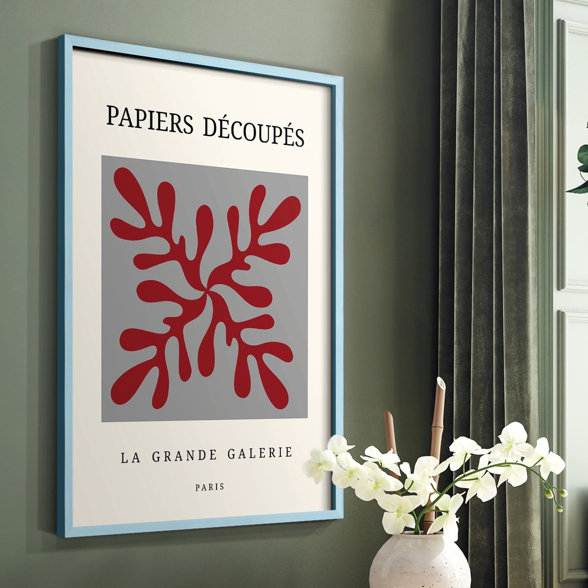 Matisse CD in Blue Solid Wood 16 x 20 Framed Print