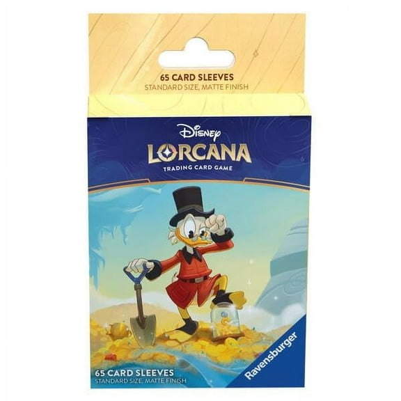 Ravensburger Disney Lorcana TCG Card Sleeves Featuring Scrooge McDuck – Richest Duck in The World by Grace Tran | 65 Protective Sleeves for TCG Decks | Ages 8 
