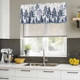thumbnail image 4 of Navy Blue Pine Tree Curtain Valances for Windows, Kitchen Valance Window Treatments Panel 2 Pack, Spring Botanical Watercolor Rod Pocket Short Curtains for Bathroom Bedroom 42 x 12 Inch, 4 of 8