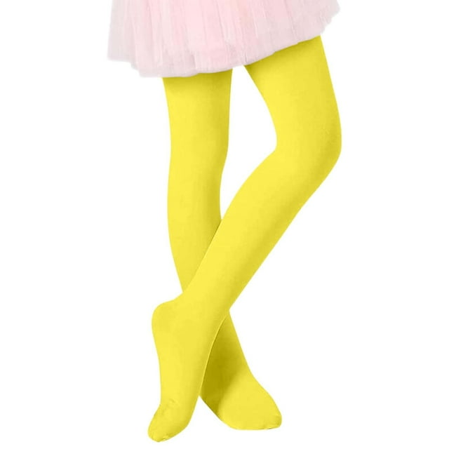MIASHUI Collants pour Filles Collants de Ballet pour Filles Bas de Danse Collants, Jaune, 18-24 Mois