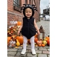 thumbnail image 6 of RUINIXCW Newborn Baby Girl Boy Thanksgiving Turkey Costume Kids Halloween Spider Costume Infant Baby Boy Girl Fall Winter Clothes Warm Fleece Romper Sleeveless Hooded Zip Up Bodysuit Jumpsuit, 6 of 9