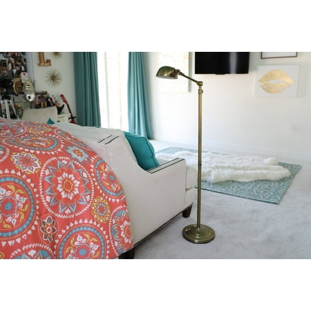 Decor Therapy Dane Adjustable Pharmacy Floor Lamp, Made of Steel, 71"