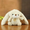 thumbnail image 2 of 3.9in Handmade Long Eared Bunny Plush Toy, Artisan Crafted Stuffed Rabbit Doll, Decorative Soft Fabric Hare, Unique Hand-stitched Animal Plushie, Long Ear Bunny Figure, 2 of 8