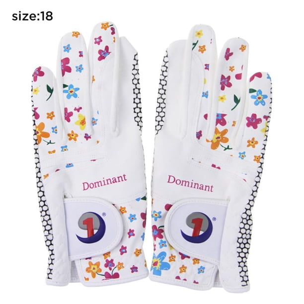 Golf Para Mujer, Antideslizante, Transpirable, Suave, Para Mano Izquierda Y Derecha, Guante Con Estampado De Flores De Pu Para Accesorios Deportivos Al Aire Libre Vogacara OD008193-00