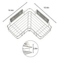 thumbnail image 4 of Deago Corner Shower Caddy Stainless Steel Wall Mounted Bathroom Shelf with Adhesive Storage Organizer for Toilet Dorm Kitchen (Silver), 4 of 9