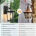 thumbnail image 3 of VIANIS Dusk to Dawn Outdoor Wall Lighting, Black Gold Waterproof Exterior Wall Sconce Fixture for House, 100% Anti-Rust Aluminum Modern Outside Lights Fixtures Wall Mount for Porch, Garage, 3 of 10