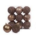 thumbnail image 1 of Esferas para árbol de navidad Artego de 8 cm de diámetro paq 18 esferas Café chessnut *Línea Pearl Con 2 estilos: pearls y cromado, para colgar Christmas ornaments, 1 of 6