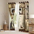 thumbnail image 3 of Homewish Jungle Elephant Deer Blackout Curtains Set of 2 (52x84 Each), Rustic Leopard Cheetah Window Curtains, Vintage Farmhouse Curtains and Drapes, Living Room Curtains Decor, 3 of 5