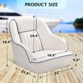 thumbnail image 6 of Ergonomic Pontoon Boat Captain Bucket Seat with Thick Foam Padding & UV-Resistant Marine Vinyl, Injection Molded Frame for Fishing and Sightseeing | Waterproof, Comfortable Armrest, 6 of 7
