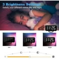 thumbnail image 3 of axGear Réveil Miroir Numérique Grand Écran LED avec Doubles Ports de Chargeur USB pour la Maison - Noir, 3 of 7