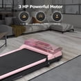 thumbnail image 5 of HYEASTR Portable Folding Treadmill 3.0HP Walking Pad Treadmill 220LB Capacity Under Desk Treadmill with Remote Control 2 in 1 Exercise Jogging Running Machine for Home/Office - Pink, 5 of 8