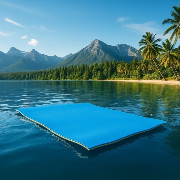 Water Floating Mat 6'/9'/12' FT Foam Lake Floating Foam Pad Lily Pad for Water Recreation and Relaxing Lily Mat for Family Floating Pad for Pets Pool Float for Party