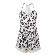 thumbnail image 6 of MEZZALL Women Cami Pajama Set V‑Neck Spaghetti Strap Tank Top Lace Shorts Loungewear Sleep Set Leopard Print Sleepwear for Home Nightwear Vacation 2 Piece Pjs, 6 of 9