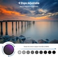 thumbnail image 2 of Filtro ND variable NEEWER 58 mm ND2-400 (1-9 paradas) con accesorios, 2 of 8