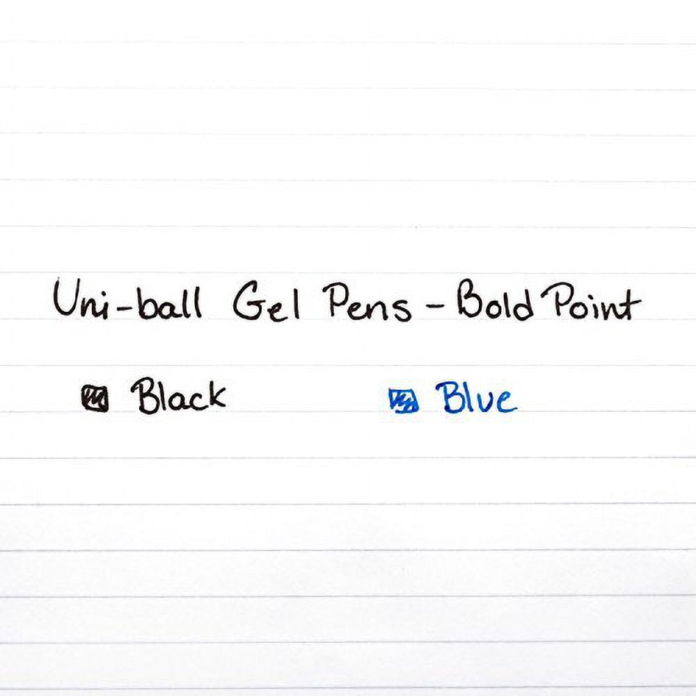 Uni-Ball 1790895 Signo 207 Retractable Gel Pen, Bold Point, Black Ink, 12-Count