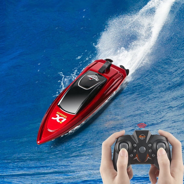 VEVOR Lot de 2 bateaux télécommandés 2,4 GHz 12 km/h pour piscines et lacs, bateau de course avec lumière LED, 4 piles rechargeables, étanche à l'eau, cadeau pour adultes, garçons et filles VEVOR Lot de 2 bateaux télécommandés 2,4 GHz 12 km/h pour piscines et lacs, bateau de course avec lumière LED, 4 piles rechargeables, étanche à l'eau, cadeau pour adultes, garçons et filles