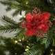 thumbnail image 3 of 5Pcs Christmas Glitter Poinsettia Flowers Glitter Christmas Tree Ornaments Artificial Poinsettia Flowers for Wedding Christmas Wreath Tree Decoration, 3 of 5
