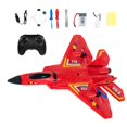 thumbnail image 1 of Vogacara Remote Control Airplane RC Glider with LED Light for Greats Gifts Kids  Juegos de césped rojo, 1 of 1