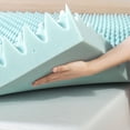 thumbnail image 4 of Mellow 4" Cooling Gel Egg Crate Memory Foam Mattress Topper, Short Queen, 4 of 10