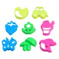 thumbnail image 1 of Juego de 8 moldes de arena para playa para niños (flor, mariposa, color aleatorio), 1 of 7