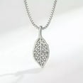 thumbnail image 5 of K-KED Fashion 18k Gold Plated Leaf Crystal Pendant Chain Necklace Women Delicate Jewelry Choker-Silver, 5 of 9