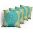 thumbnail image 5 of Ambesonne Mandala Throw Pillow Cover 4 Pack, Vibrant Exotic Motifs, 18", Sky Blue and Yellow, 5 of 7