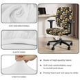 thumbnail image 3 of SCRAWLGOD Skull Daisy Cobweb Stretchy Office Chair Cover with Armrest Slipcovers 4 Pcs Set Cozy Dustproof Swivel Chair Protector Non-Slip Breathable Desk Chair Cover, 3 of 7