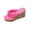 Slipper - Hot Pink, variant on Womens Wedge Sandals Summer Slip On Thong Slippers Open Toe Soft Towel Fabric Upper Espadrille Heels Casual Beach Pool Shoes for Stylish Vacation Outfits