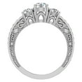 thumbnail image 4 of Three-Stone Engagement Ring Vintage Style Past Present Future Diamond Ring 14K White Gold 1.40 CT TW, 4 of 6