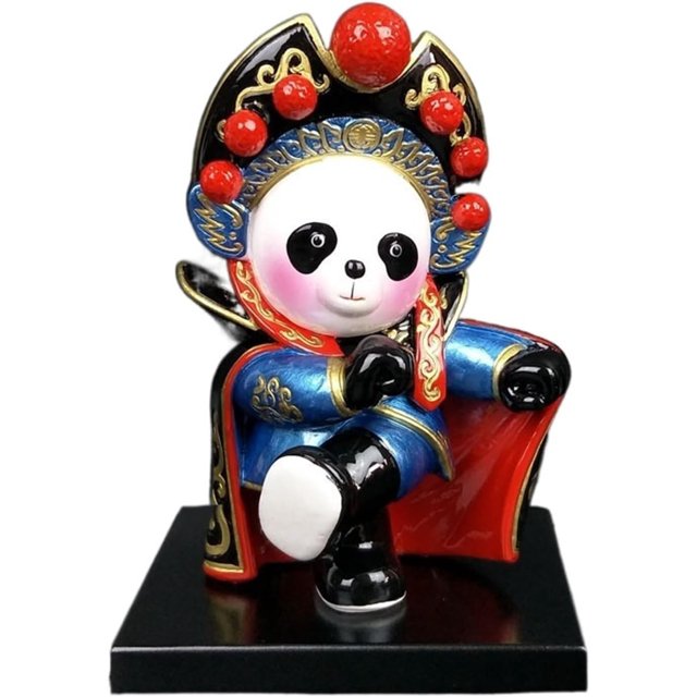 GHSDFBB Statue Decorations Chinoiserie Sichuan Opera Face Changing Panda Peking Opera Facial Makeup Decoration Cartoon Feature Gift Home Decoration Dining Room Decoration Home Decor Object (Colo