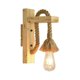 thumbnail image 1 of Lámpara de pared creativa para dormitorio, poste de madera maciza con luces rústicas para colgar en la pared, aplique de estilo industrial, accesorio de iluminación de cuerda de cáñamo de madera, 1 of 5
