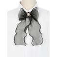 thumbnail image 4 of INSPIRE CHIC Women's Bow Brooch Mesh Rhinestone Neck Tie for Uniform, 4 of 5
