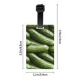 thumbnail image 4 of Luggage Tags for Suitcases, funny Cucumber Leather Bag Luggage Tags ID Label Tags Privacy Protection Travel Bag Labels, 4 of 6