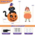 thumbnail image 6 of Costway 5 FT Tall Halloween Inflatable Décor Black Cat Sitting in Pumpkin w/ LED Lights, 6 of 10