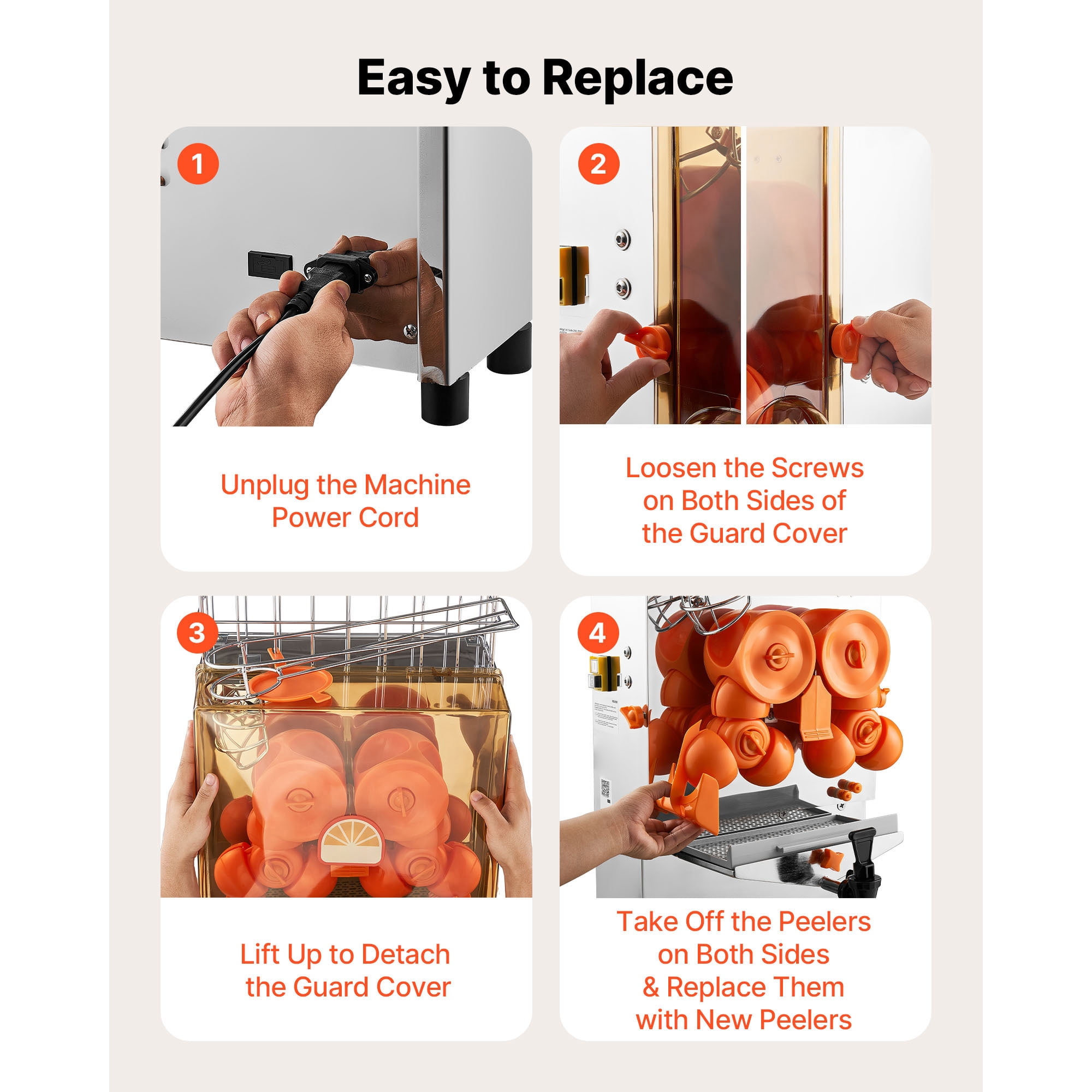KFFKFF 2pcs Electric Orange Juicer Replacement Parts, Durable Plastic, Compatible with NS2000E Series Electric Juicer, Simple to Install