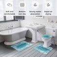 thumbnail image 6 of Sea Stars Bathroom Rugs Set Summer Beach Sea Star Coral Teal Texture Non Slip Absorbent Soft Bath Mats 3 Piece Set with Bathroom Rug, U-Shaped Floor Mat, Toilet Seat Cover Large Size, 6 of 9