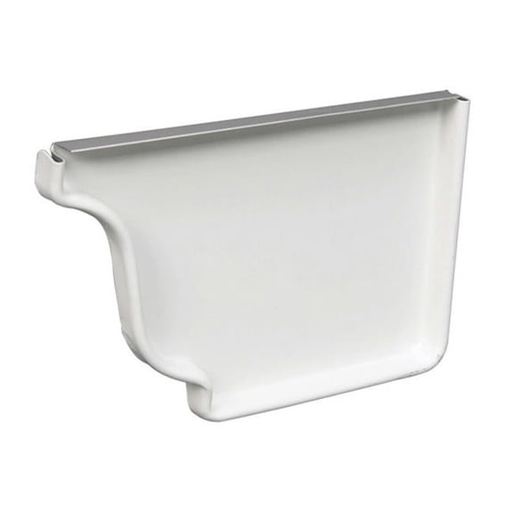 27206 5 in. Right Hand Slip End Cap - White