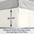 thumbnail image 4 of SGI bedding 15 inch Drop Bed Skirt Queen Size Platform Style, Classic Tailored Look, Elegant Pleated Style Dust Ruffle, Split Corners, Wrinkle Resistant Microfiber - Cream, 4 of 8